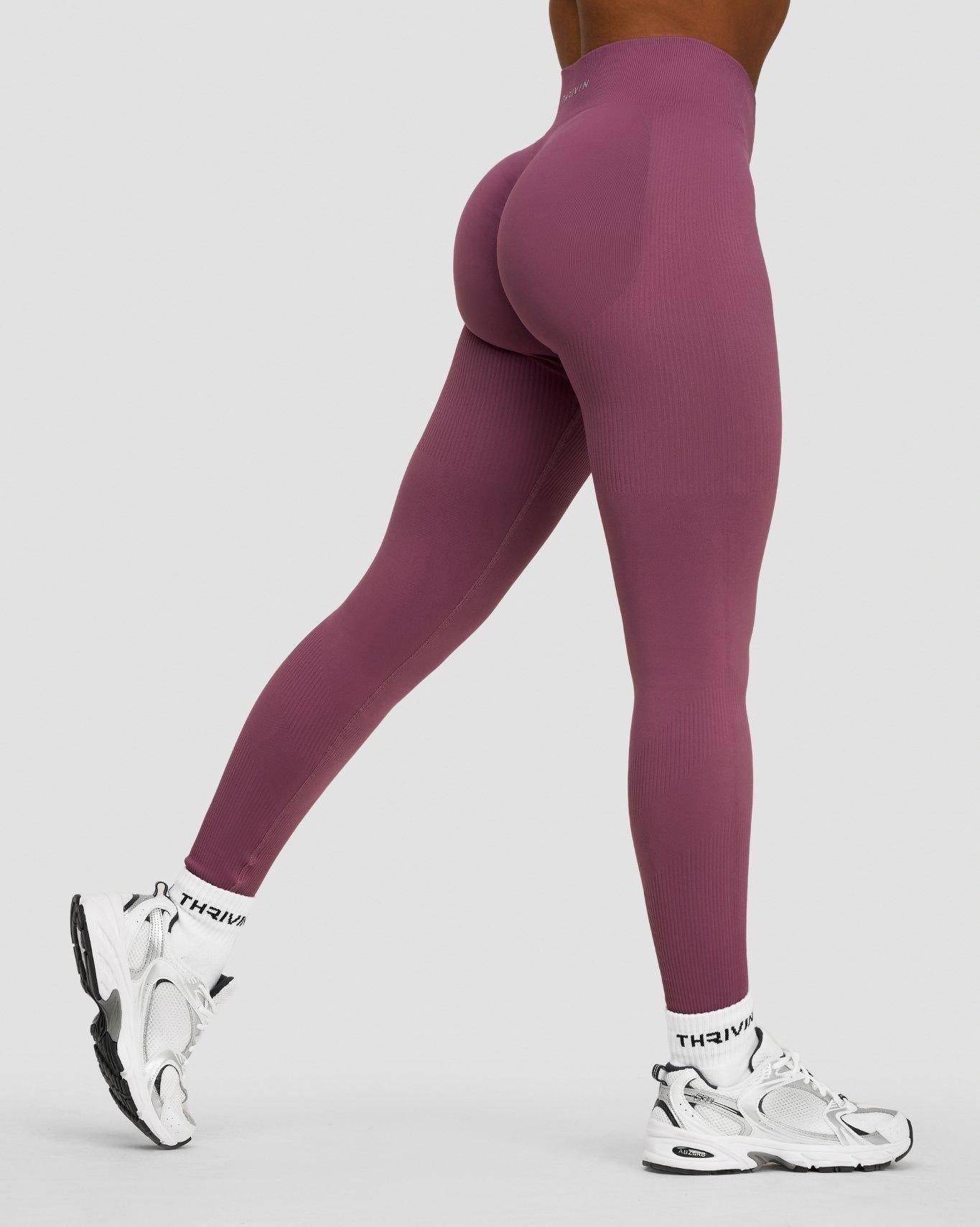 Ascend™ Sculpting Mid Waist Scrunch Leggings | Orchid Mauve