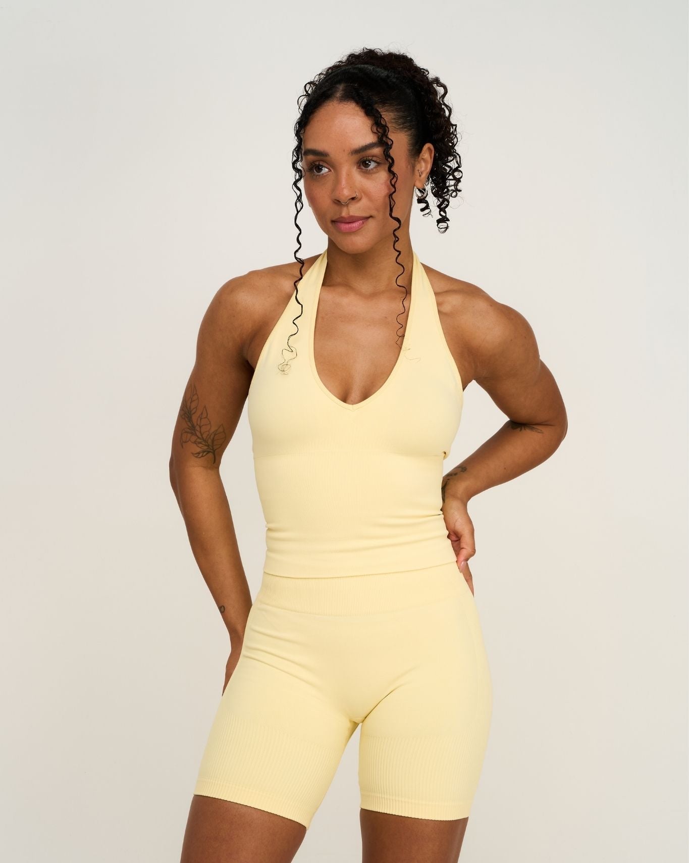 Ascend™ Sculpting Seamless Halterneck Top | Golden Butter