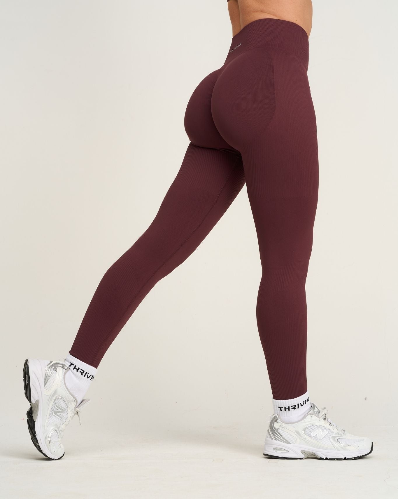 Ascend™ Sculpting High Waist Scrunch Leggings | Dark Mauve