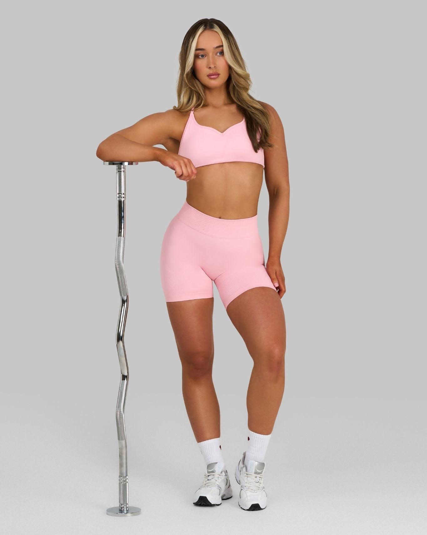 Ascend™ Sculpting Mid Waist Scrunch Shorts | Cotton Pink