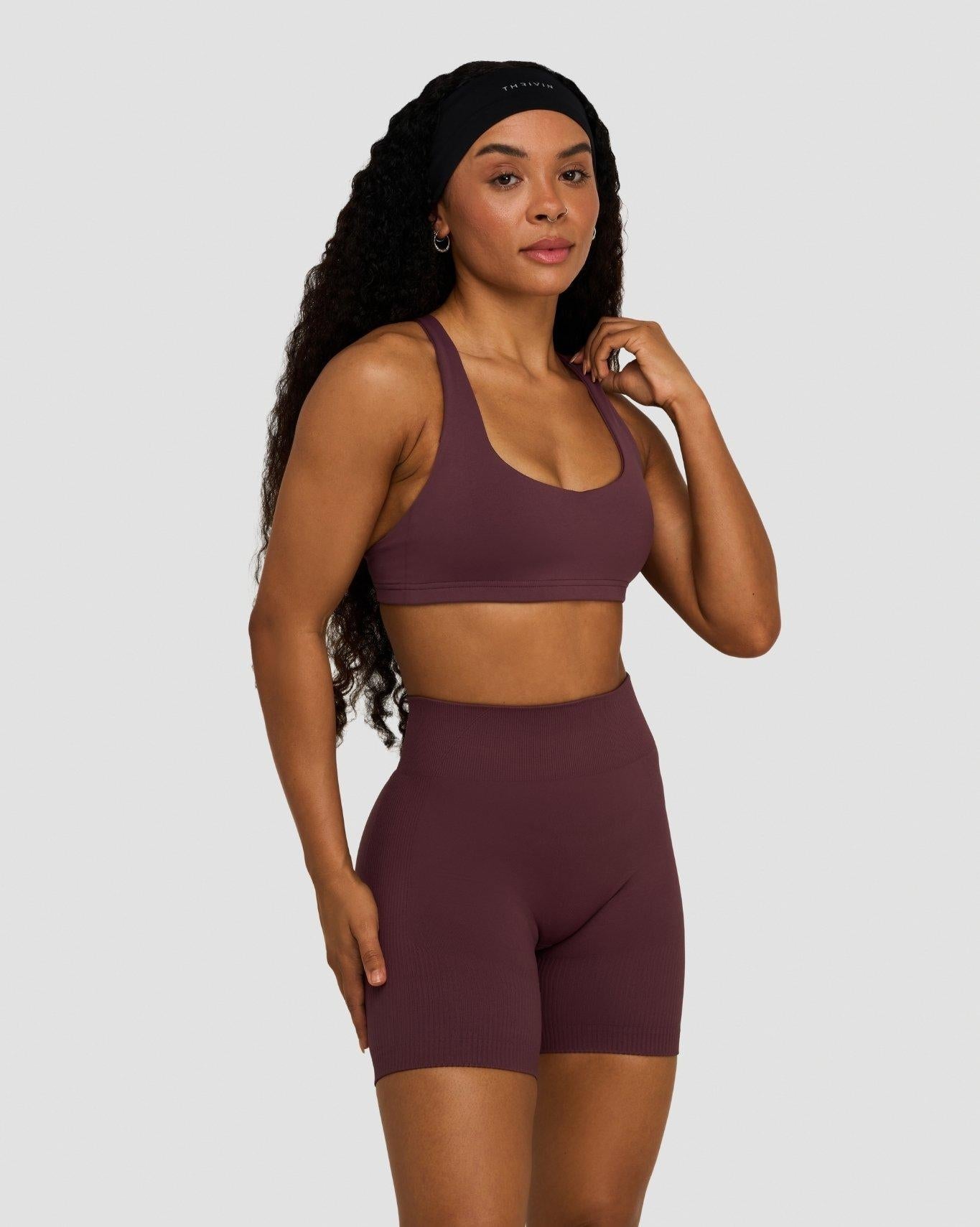 Ascend™ Sculpting Medium Impact Multiway Bra | Dark Mauve